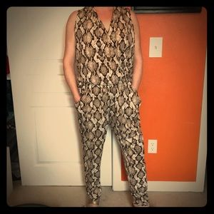 Animal print jumpsuit